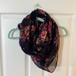 Capelli of New York Dark Floral Scarf
